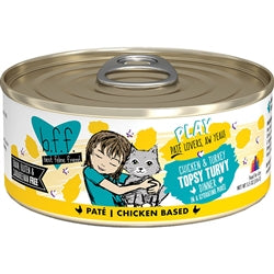 BFF Cat Play Chicken & Turkey Topsy Turvy Dinner 5.5oz. (Case Of 8)