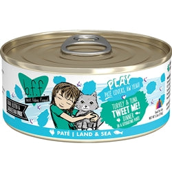 BFF Cat Play Turkey & Tuna Tweet Me! Dinner 5.5oz. (Case Of 8)