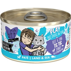 BFF Cat Play Tic Toc Beef & Tuna Dinner 2.8oz (Case Of 12)