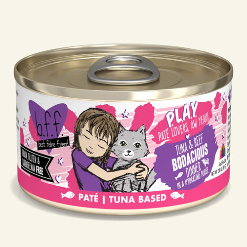 BFF Cat Play Tuna & Beef Bodacious Dinner 2.8oz.(Case Of 12)