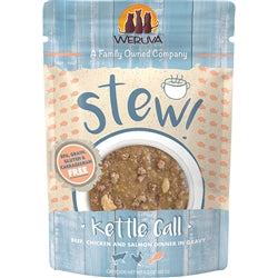 Weruva Cat Stew! Kettle Call Beef, Chicken & Salmon Dinner in Gravy 3oz. Pouch (Case Of 12)