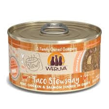 Weruva Cat Stew! Taco Stewsday Beef, Chicken and Salmon 2.8oz (Case Of 12)