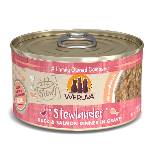 Weruva Cat Stewlander Duck & Salmon Dinner in Gravy 2.8oz (Case Of 12)