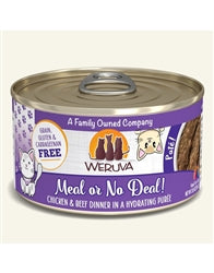 Weruva Cat Pate Meal or No Deal! Chicken & Beef Dinner 3oz. (Case Of 8)