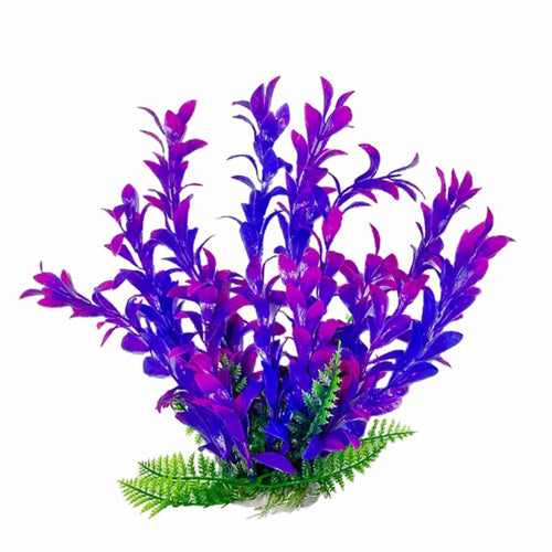 Aquatop Hygro Aquarium Plant with Weighted Base Pink, Purple 9 in