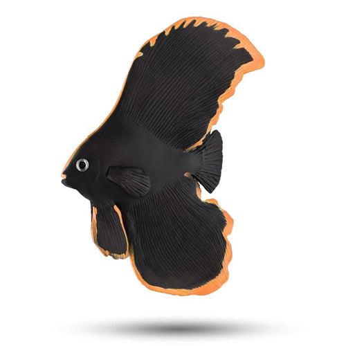 Aquatop Silicone Sea Creature Batfish Aquarium Ornament Black, 1ea/3.25 in