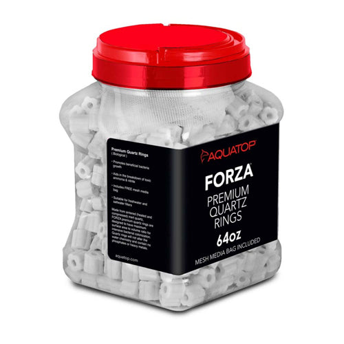 Aquatop Premium Quartz Rings with Mesh Bag Filter Media White, 1ea/64 oz