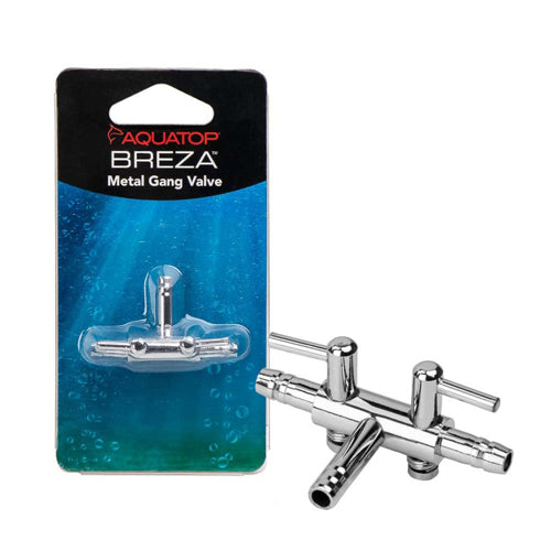 Aquatop BREZA Metal Gang Valve 2Way, Silver, 1ea