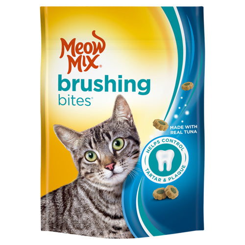 Meow-Mix Brushing Bites Tuna Dental Treats 2.25 Oz