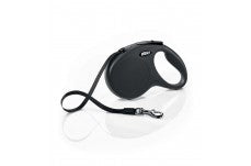 Flexi Classic Retractable Tape Dog Leash Black 16 ft Medium