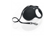 Flexi Classic Retractable Tape Dog Leash Black 16 ft Large