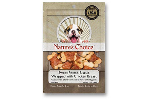 Loving Pets Nature's Choice Chicken Wrapped Sweet Potato Biscuit Dog Treats 2 oz