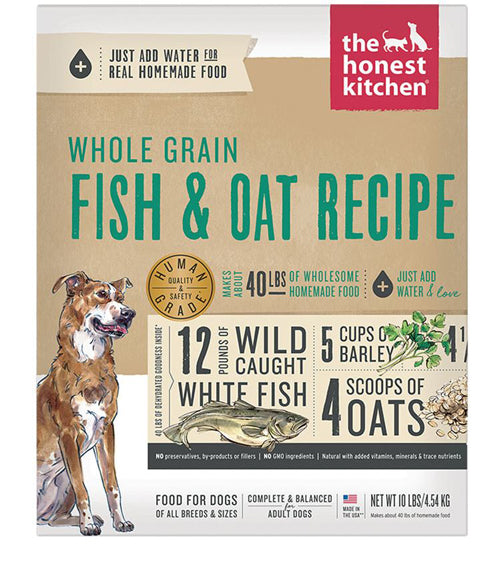 Honest Kitchen Dog Whole Grain Fish Oat 10lb.Box