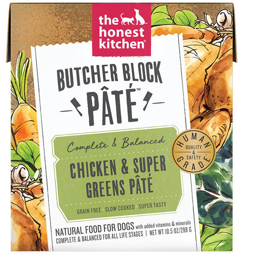 Honest Kitchen Dog Butcher Block Pate Chicken & Super Grains 10.5oz. (Case of 6)