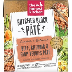 Honest Kitchen Dog Butcher Block Pate Beef & Cheddar 10.5oz. (Case of 6)