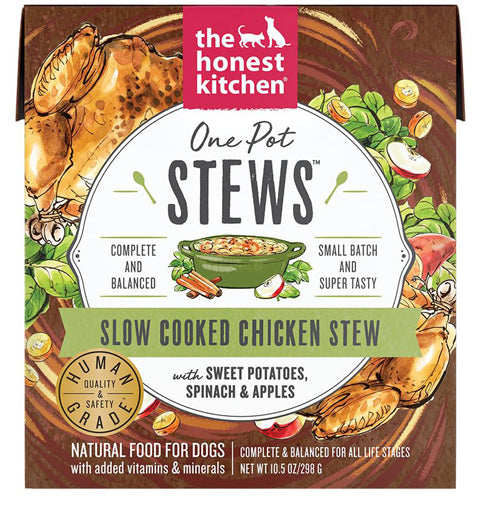 Honest Kitchen Dog One Pot Stew Slow Cooked Chicken with Sweet Potato, Spinach & Chicken 10.5oz. (Case of 6)