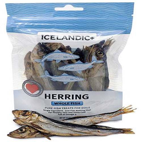 ICELANDIC+ DOG HERRING FISH WHOLE BULK 9oz.