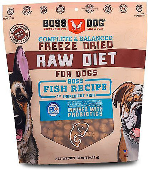 Boss Dog Freeze Dried Diet Complete Fish 12oz/4