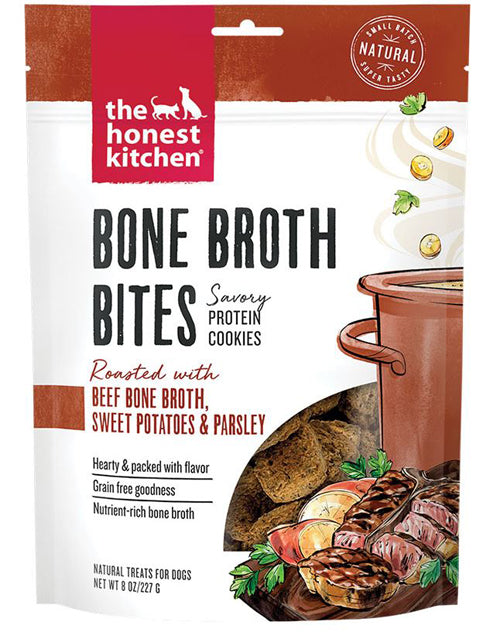 The Honest Kitchen Dog Bone Broth Bites Beef with Sweet Potato & Parsely 8oz.