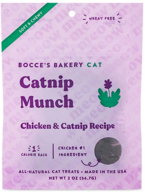 Bocce's Bakery Catnip Munch Soft & Chewy Cat Treats 2oz.