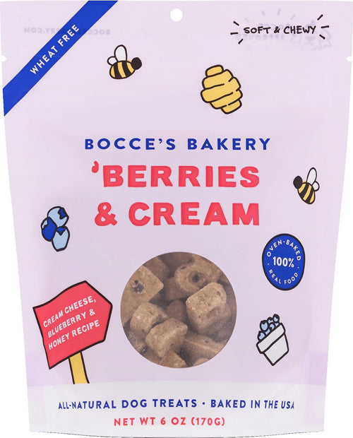 Bocce's Bakery Dog Berries Cream 6oz.