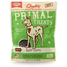 Primal Jerky Beef Chips Dog Treats, 3-Oz. Bag