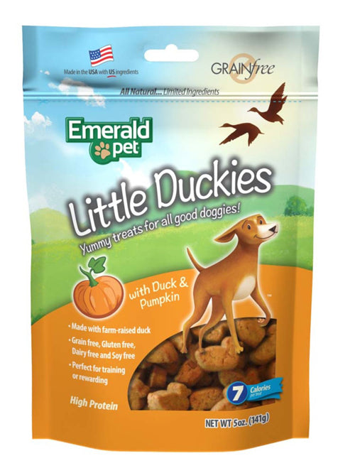 Emerald Pet Little Duckies and Pumpkin Dog Treats 5 oz