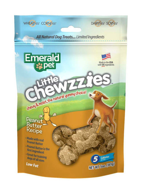 Emerald Pet Little Chewzzies Peanut Butter Dog Treats 5 oz