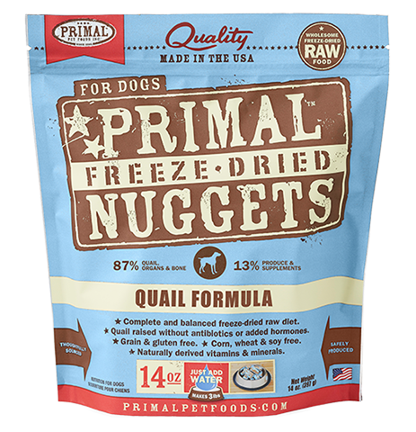 Primal Dog Freeze Dried Nugget Quail 14 Oz.