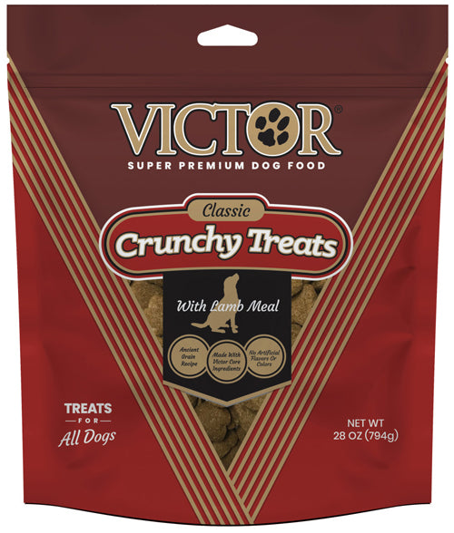 Victor Super Premium Dog Food Classic Crunchy Dog Treats with Lamb Meal 28 oz