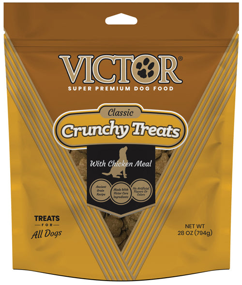 Victor Super Premium Dog Food Classic Crunchy Dog Treats with Chicken Meal 28 oz