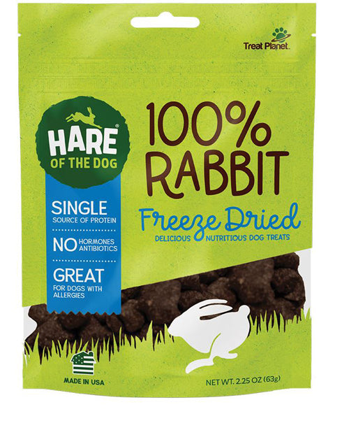 Hare of the Dog 100% Rabbit Freeze-Dried Treats 2.25oz.