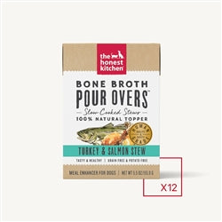 The Honest Kitchen Dog Pour Bone Broth Turkey Salmon 5.5Oz (Case Of 12)