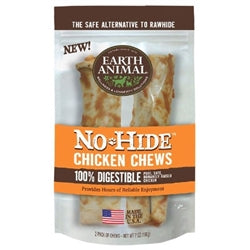 Earth Animal No Hide Chicken Chews Dog Treats, 7 Inch, 2 Pack