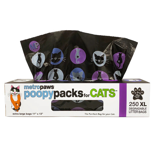 Metro Paws Poopy Packs Cat Purple