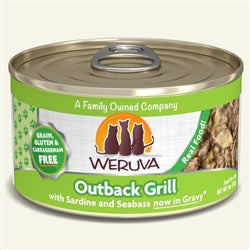 Weruva Cat Outback Grill with Sardine and Seabass in Gravy 3oz. Case Of 24