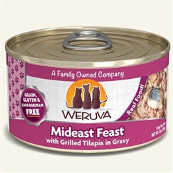 Weruva Cat Mideast Feast with Grilled Tilapia in Gravy 3oz. Case Of 24