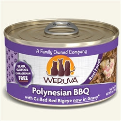 Weruva Cat Polynesian BBQ with Grilled Red Bigeye in Gravy 3oz. Case Of 24