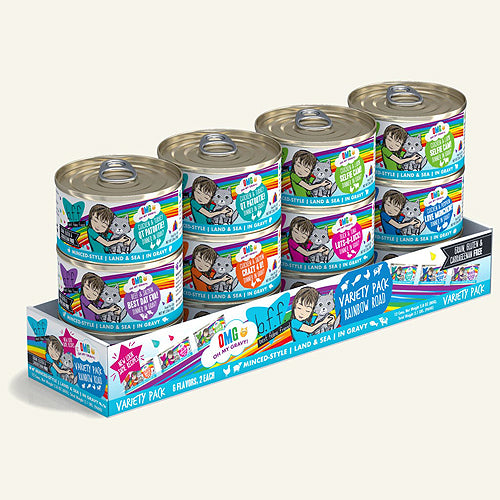 BFF Cat Omg Rainbow Road Variety Pack 2.8oz.(Case Of 12)