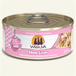 Weruva Cat Nine Liver with Chicken & Chicken Liver in Gravy 5.5oz. Case Of 24