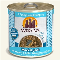 Weruva Cat Mack and Jack with Mackerel & Grilled Skipjack in Gravy 10oz. Case Of 12