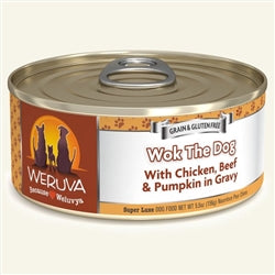 Wok The Dog with Chicken, Beef & Pumpkin in Gravy 5.5oz. Case Of 24