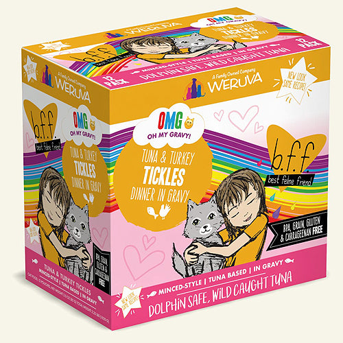 BFF Cat OmgTuna & Turkey Tickles Dinner in Gravy 3oz. (Case Of 12)