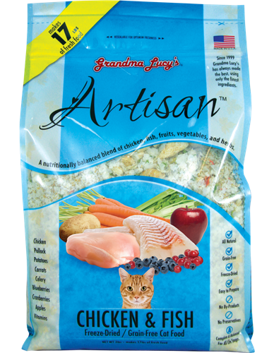 Grandma Lucys Cat Artisian Grain Free Chicken &Fish 3 Lbs.