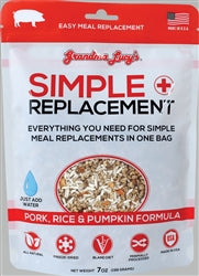 Grandma Lucys Dog Freeze Dried Simple Replacement Pork 7 Oz