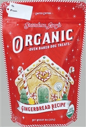 Grandma Lucy Dog Organic Baked Treats Gingerbread 8 Oz. (seasonal item)