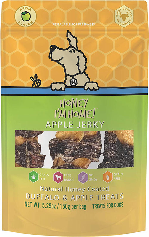 Honey Im Home Dog Buffalo Apple Jerky 5.29oz.