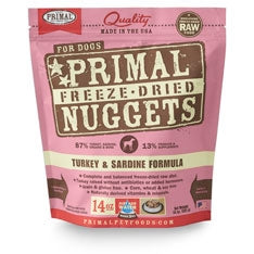 Primal Pet Foods Freeze Dried Dog Food 14 Oz. Turkey/Sardine