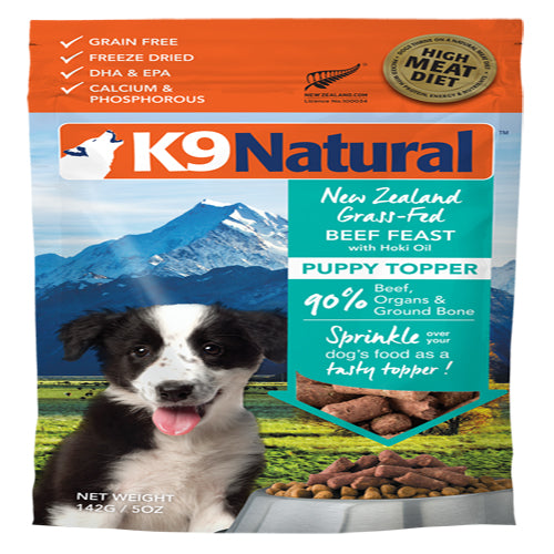 K9 Natural Dog Freeze Dried Topper Pup Beef 5 Oz.